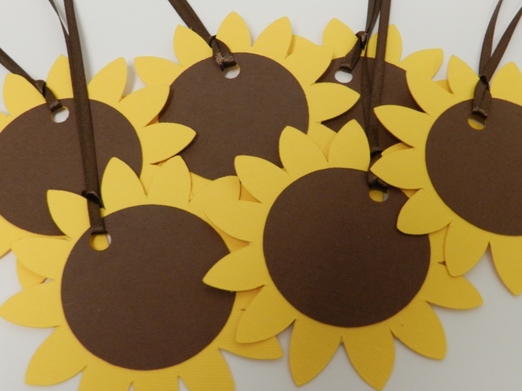 sunflower favor tags gift tags 6 ct on luulla