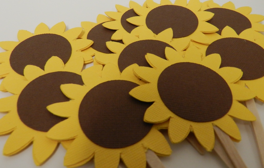 Sunflower Cupcake Toppers on Luulla
