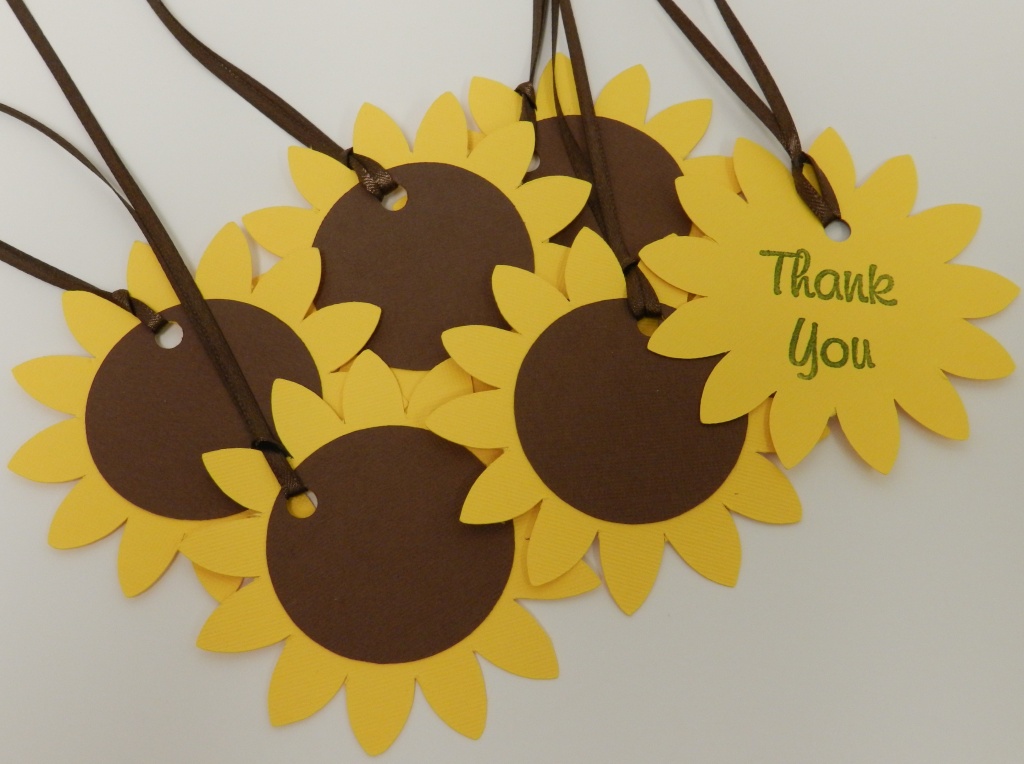 sunflower favor tags gift tags 6 ct on luulla