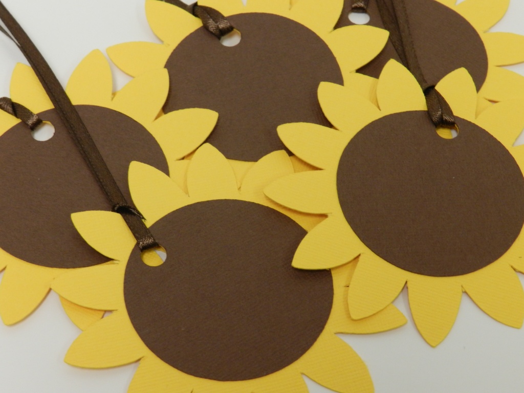 Sunflower Favor Tags Gift Tags 6 Ct on Luulla